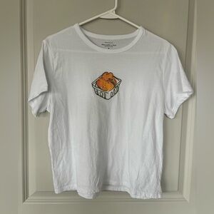 Abercrombie & Fitch Short-Sleeve Peach Basket Graphic Skimming Tee